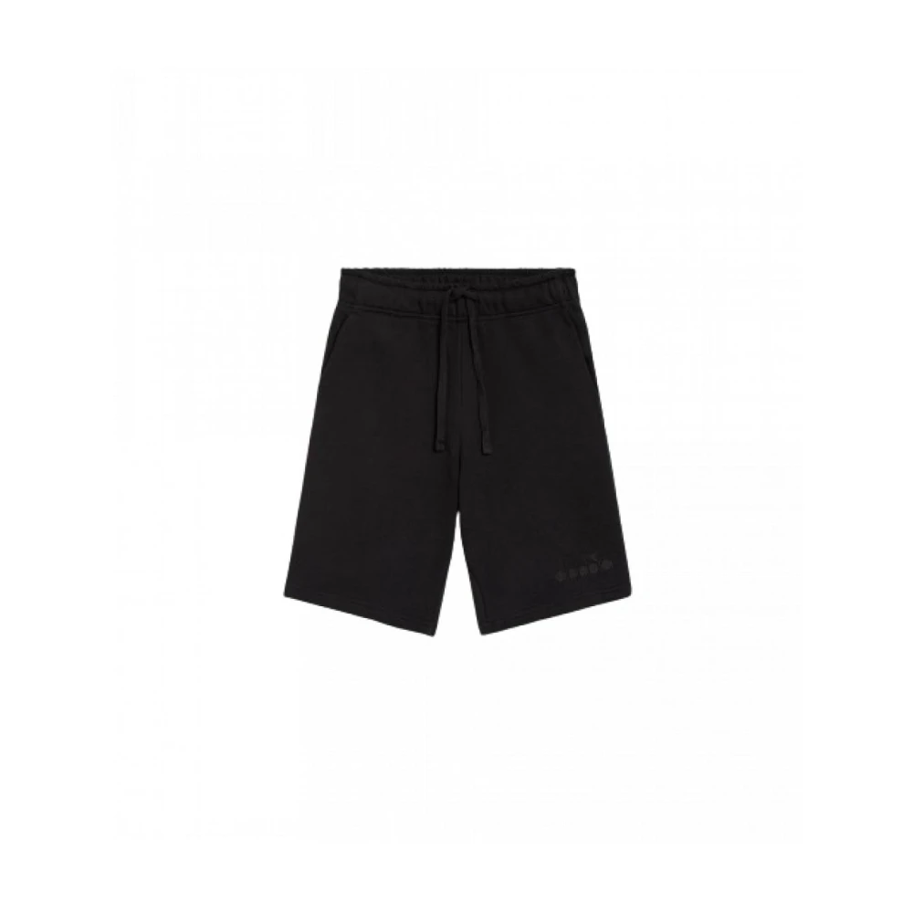 Diadora Katoenen Bermuda Shorts Losse Pasvorm Black Heren