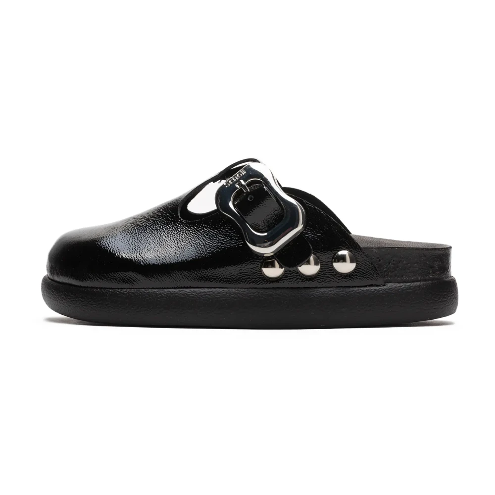 Scholl Black Mules, Female, 6 Uk, Flora Chunky