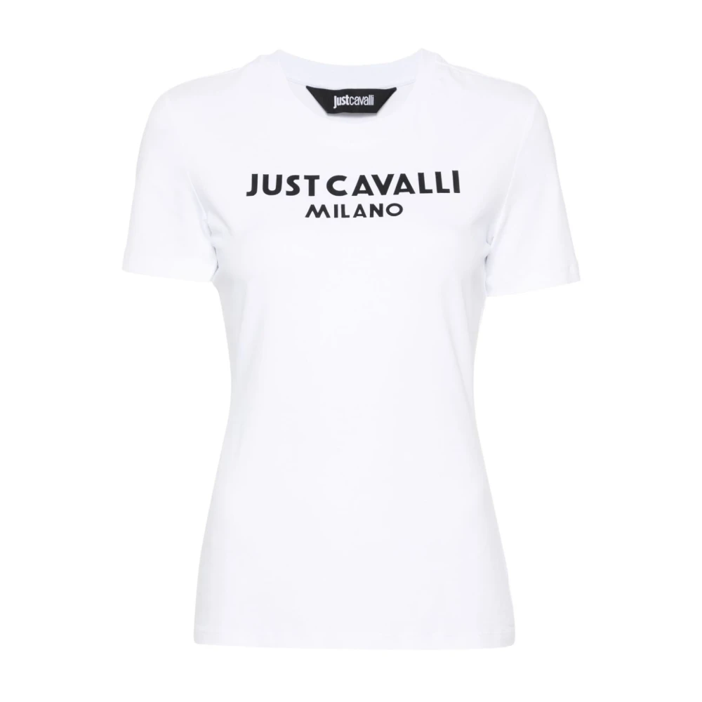 Just Cavalli Witte Logo T-shirt White Dames