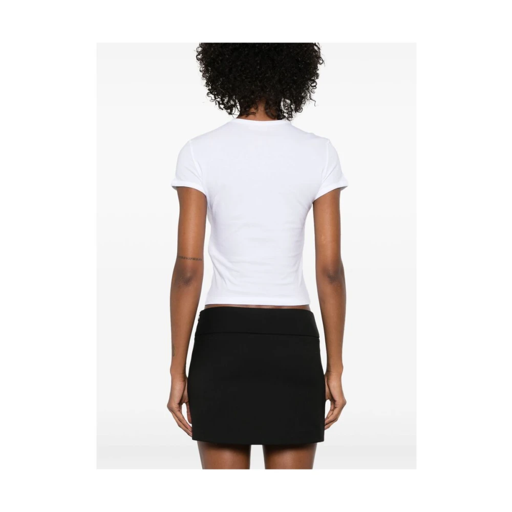 Diesel Witte Ovale D Logo Crew Neck T-shirt White Dames