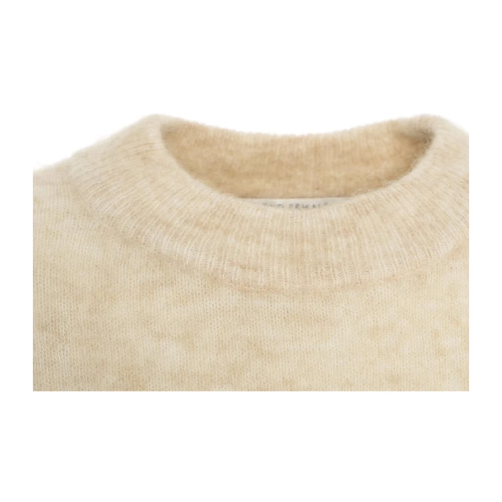 Second Female Beige Mohair Pullover Gebreide kleding Second Dames Beige Dames