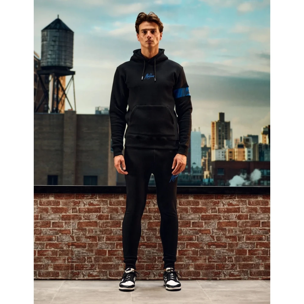 Malelions Zwarte hoodie Mm2-Aw24-41 Herenlions Black Heren