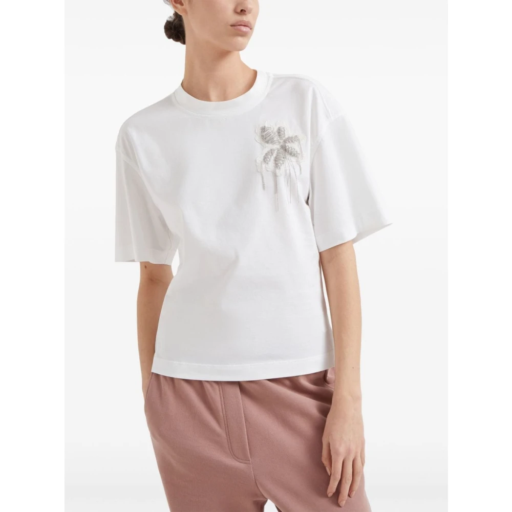BRUNELLO CUCINELLI Witte T-shirts en Polos White Dames
