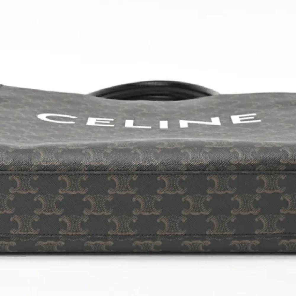 Celine Vintage Pre-owned Leather celine-bags Gray Dames