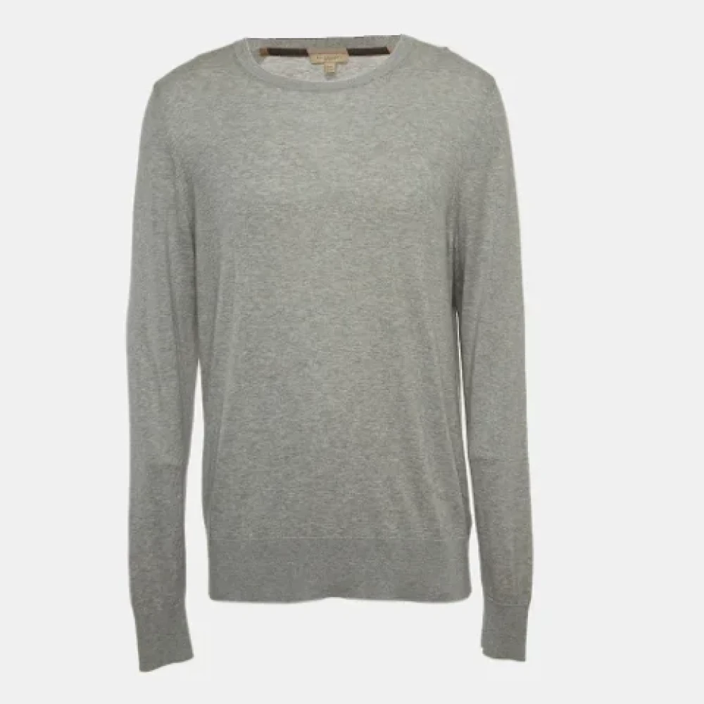 Burberry Vintage Pre-owned Cashmere tops Gray Dames