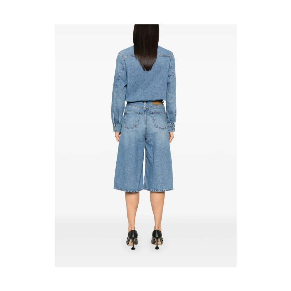 Haikure Blauwe Geknoopte Shirt met Zakken Blue Dames