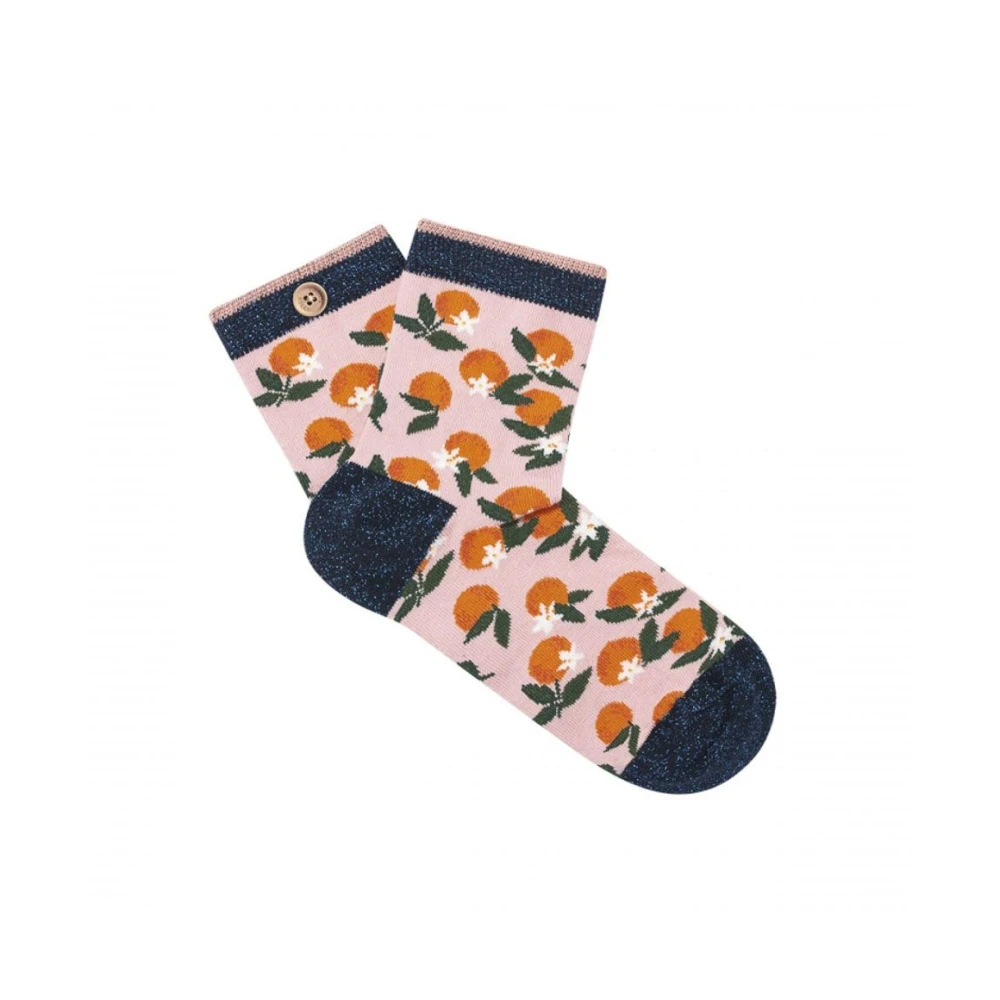 Cabaia Zachte lavendelkatoenen sokken met knoop Multicolor Dames