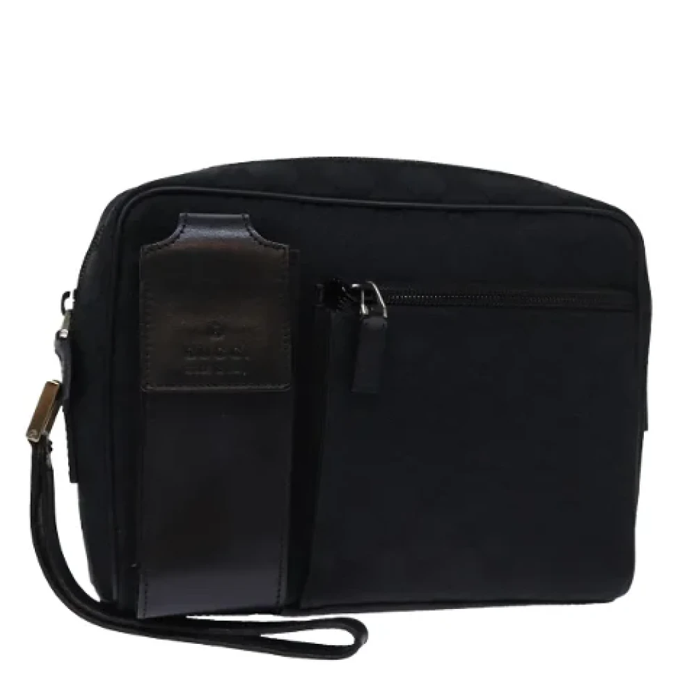 Gucci Vintage Pre-owned Canvas clutches Black Dames