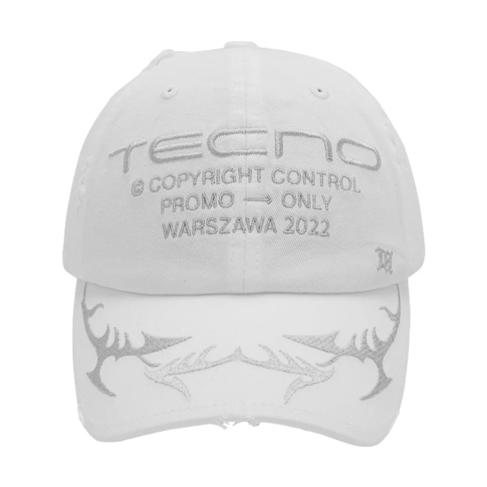 Misbhv 2022 Tecno Cap 'Washed Off-White' White Heren