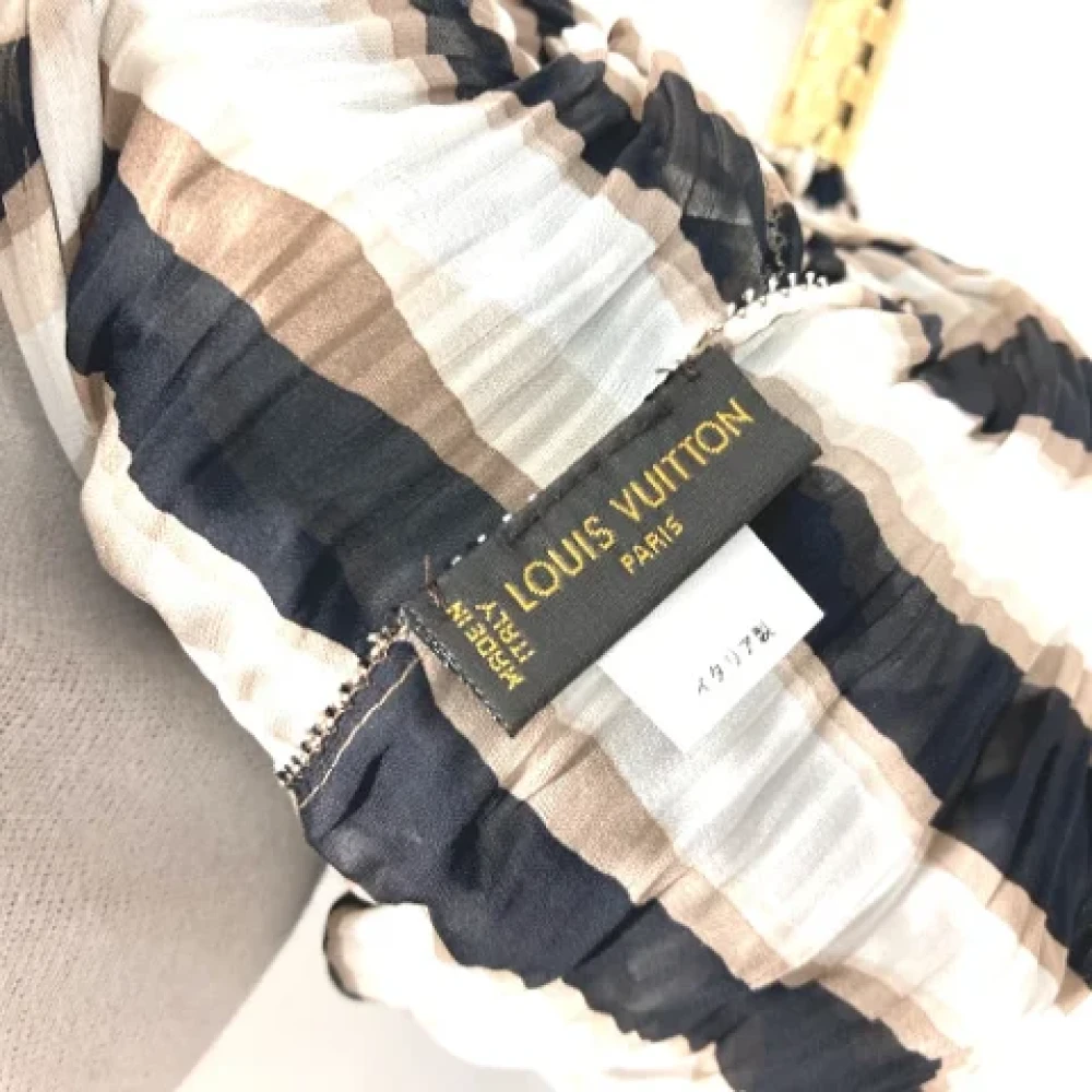 Louis Vuitton Vintage Pre-owned Silk scarves Black Dames