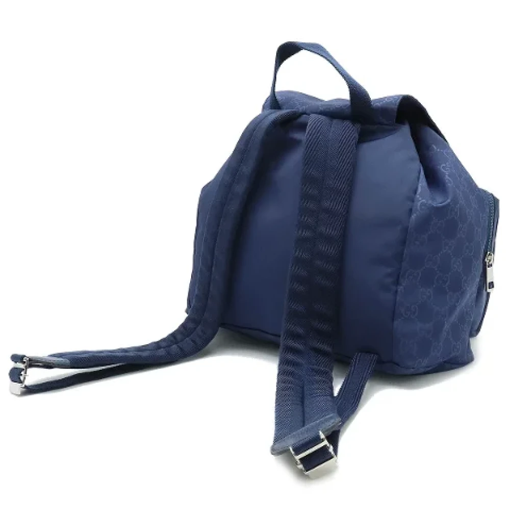 Gucci Vintage Pre-owned Canvas backpacks Blue Dames