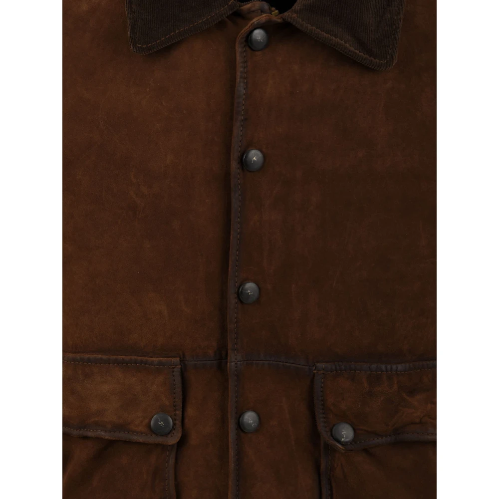 The Jack Leathers Bruin Lederen Bomberjack Ottaviano Model Brown Heren