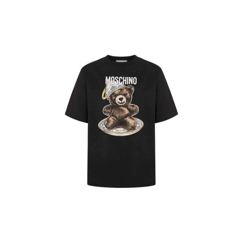 Moschino Unisex Black Cotton Jersey T-Shirt Teddy Bear