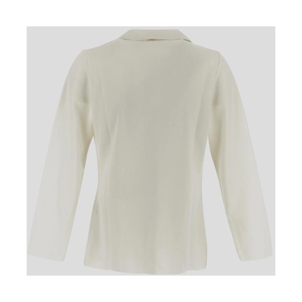 Lardini Wollen Gebreide Blazer White Heren