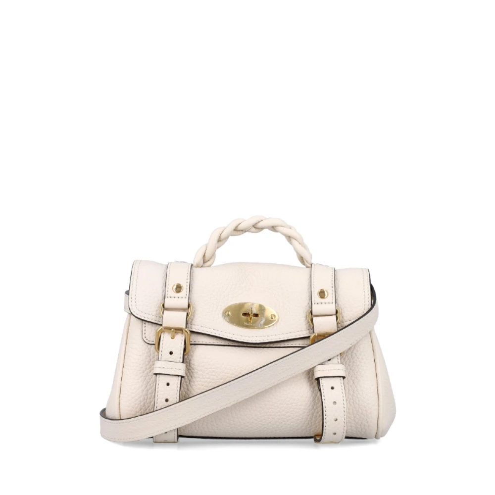 Flettet Håndtak Crossbody Veske i Beige