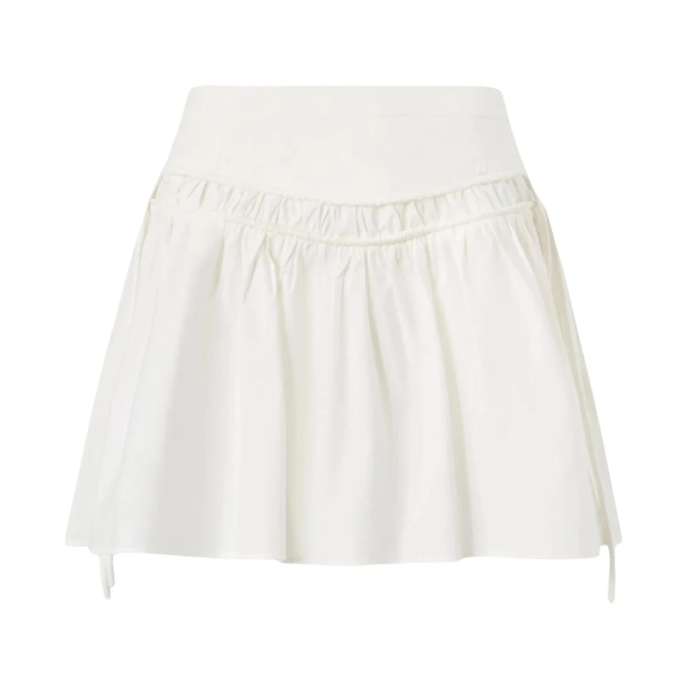 Pinko White Rovigo Gonna Popeline - Female - Short Skirts - Xs - Skirts