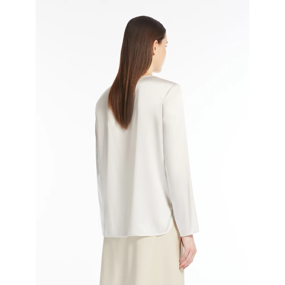 Max Mara Zijden satijnen blouse Gray Dames