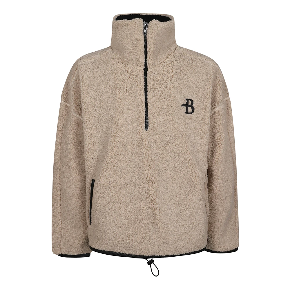 Ballantyne Casual Sweatshirt met Half Neck Design Beige Heren