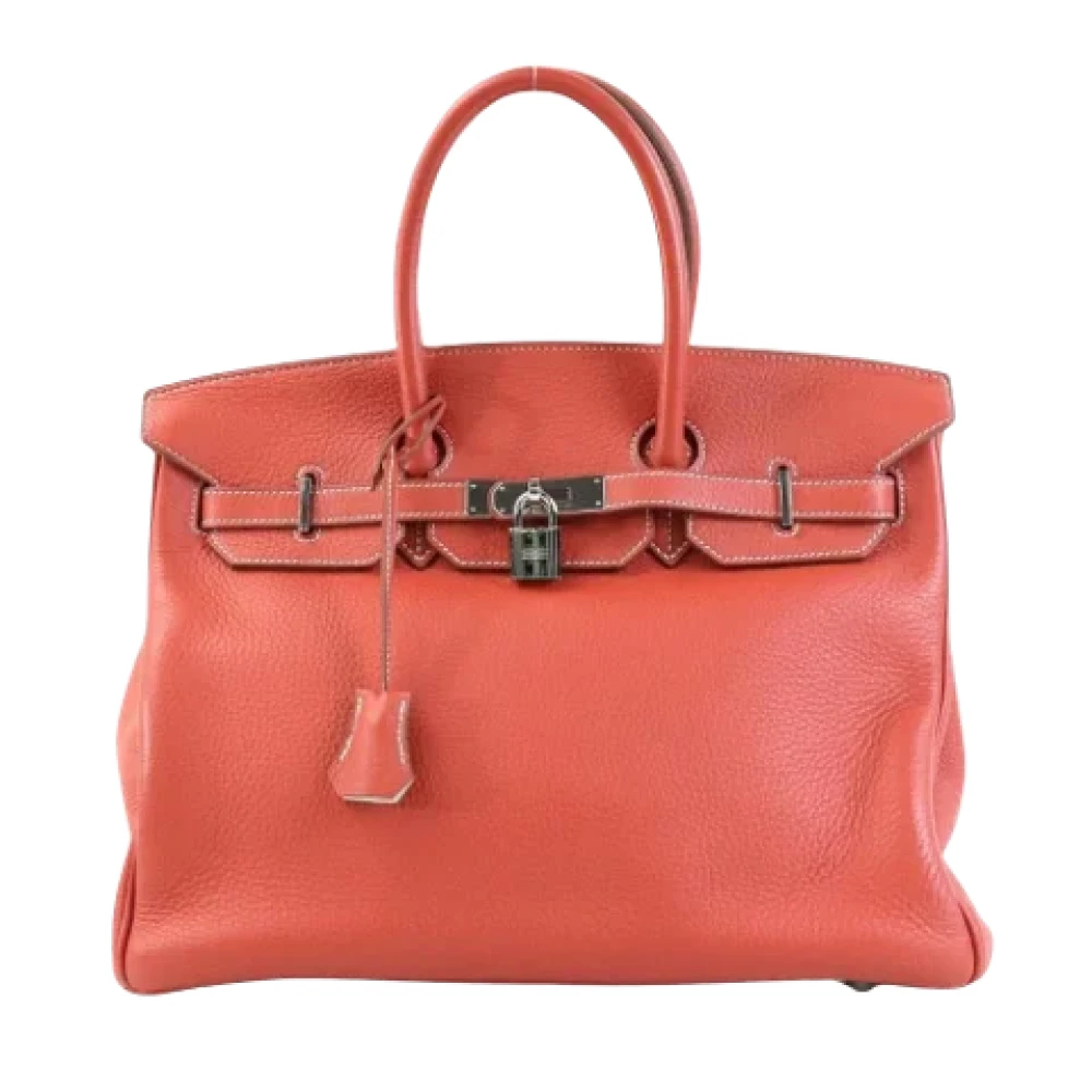 Pre-owned Hermes Birkin i hvitt skinn