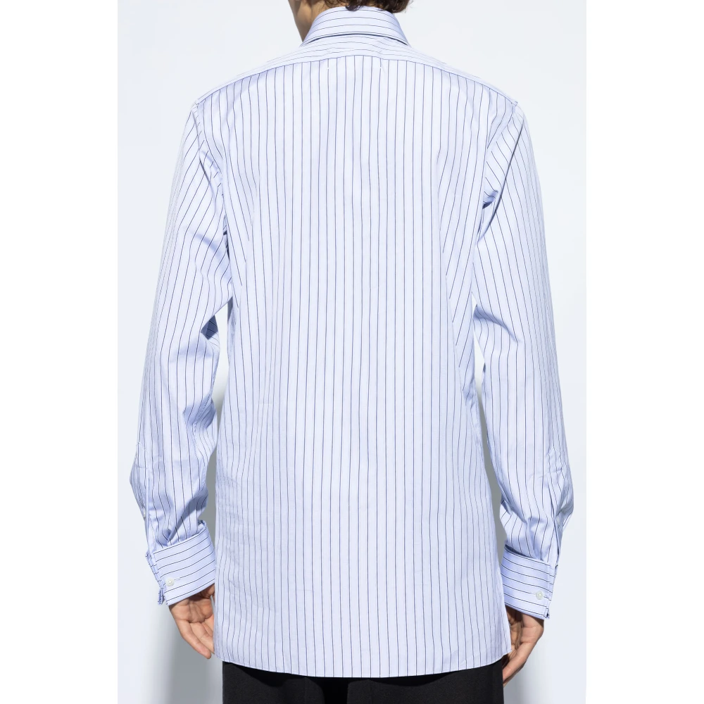 Maison Margiela Gestreept overhemd Blue Heren