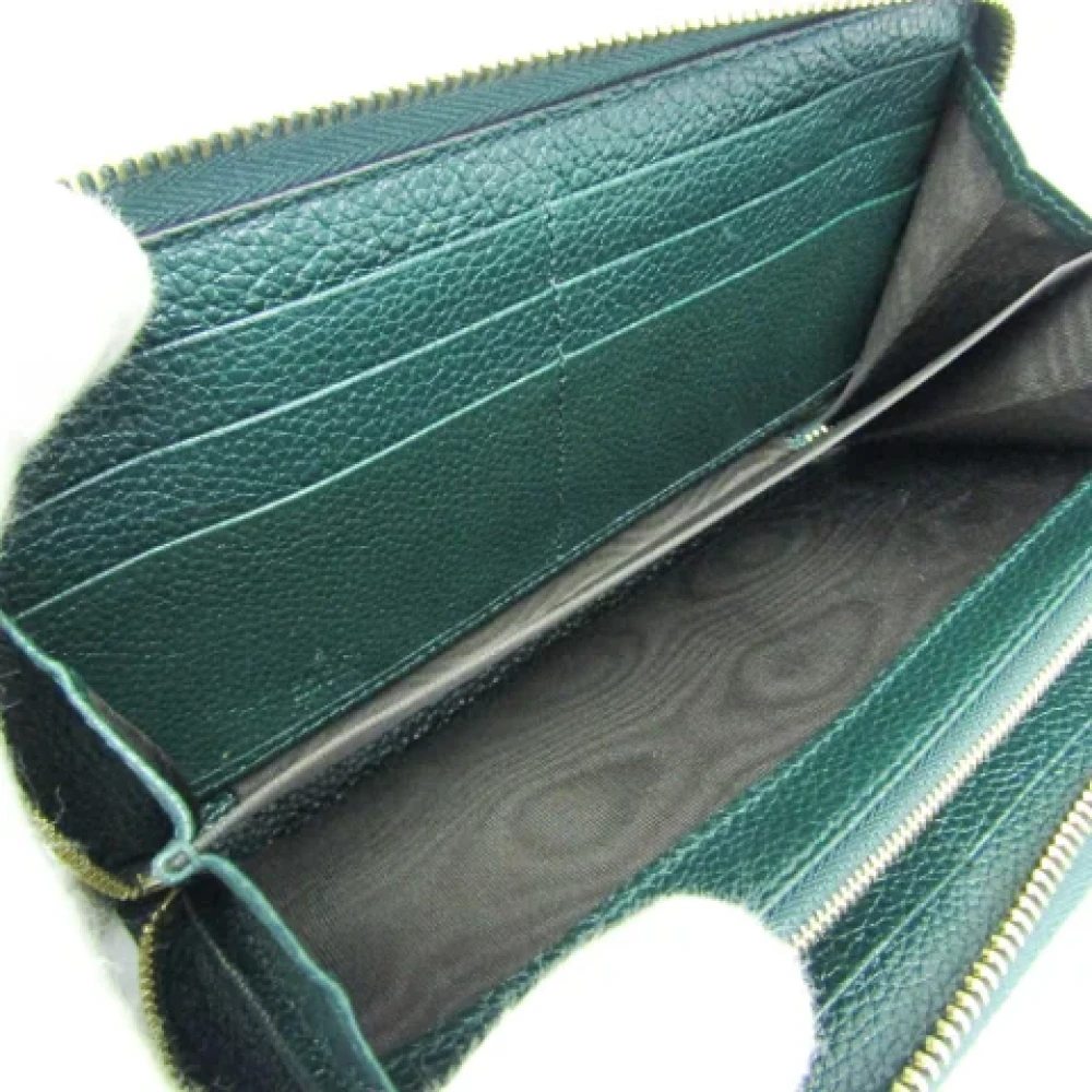 Gucci Vintage Pre-owned Leather wallets Green Dames