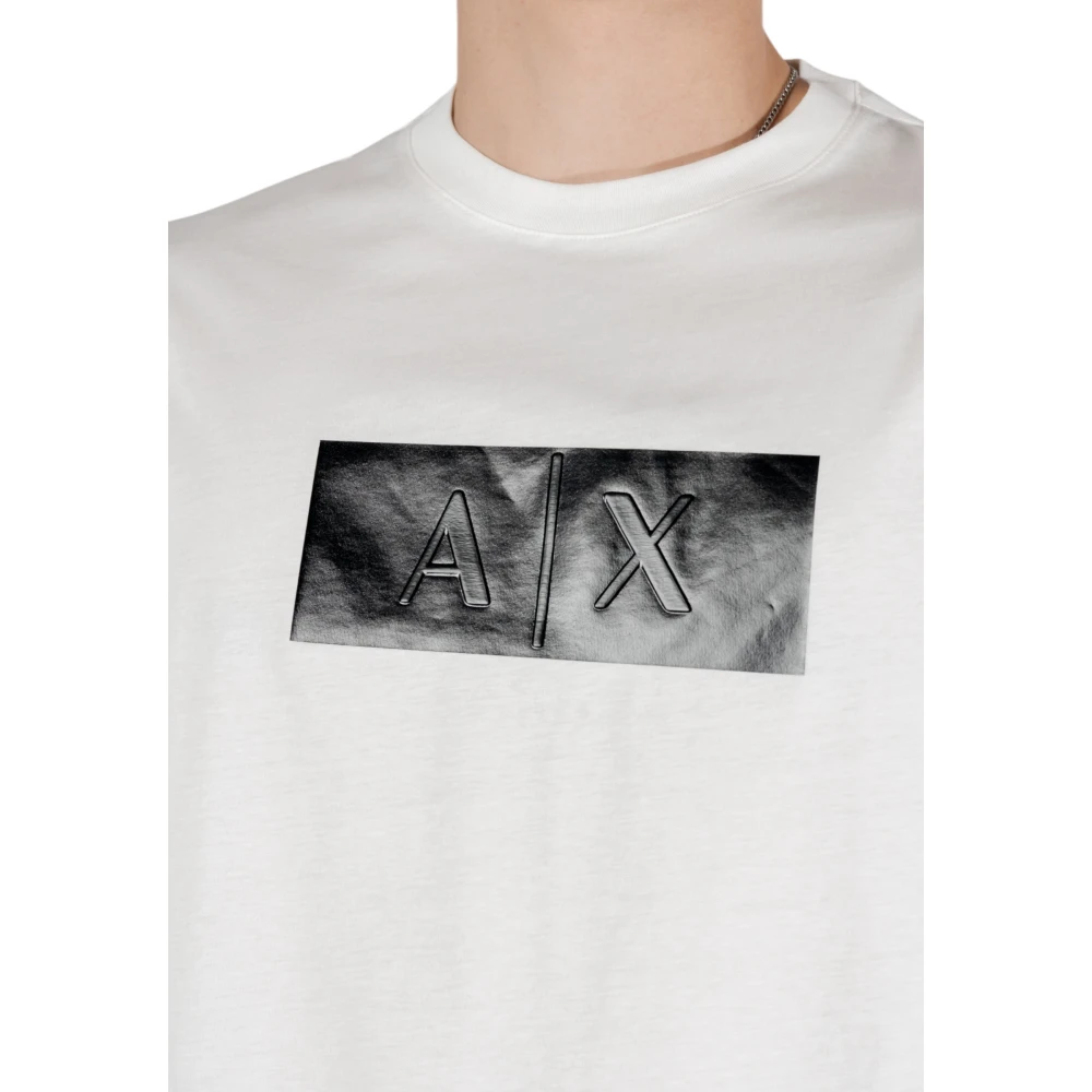 Armani Exchange Korte Mouw T-shirt Lente Zomer Collectie White Heren