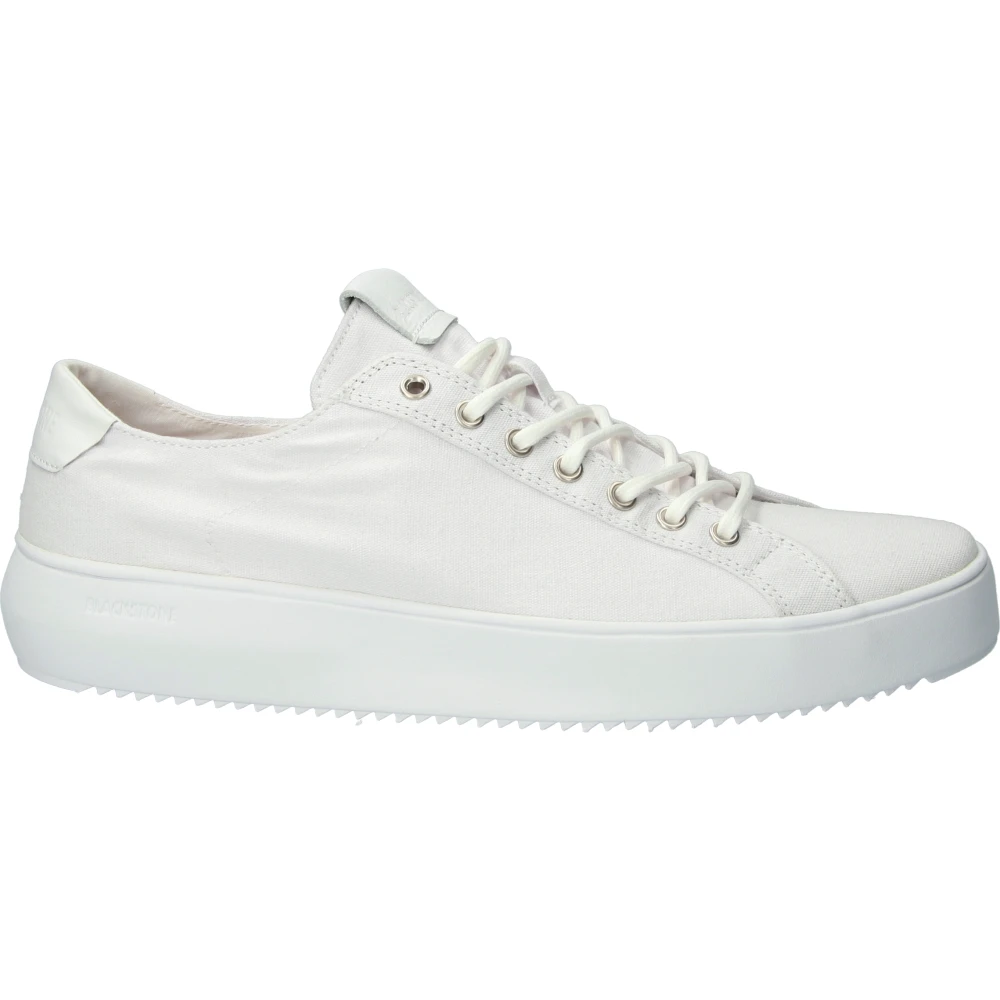 Blackstone Witte Canvas Lage Sneaker Heren Schoenen