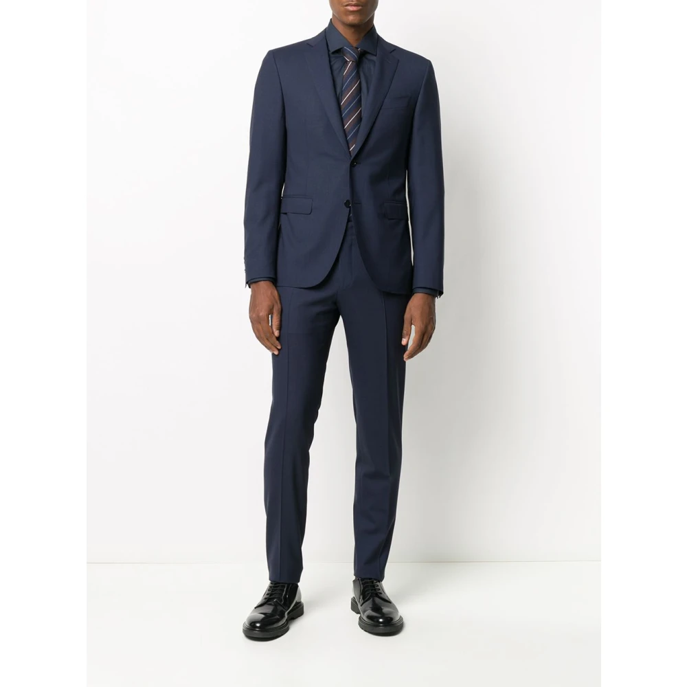 Xacus Slim Fit Katoen Blauw Overhemd Blue Heren