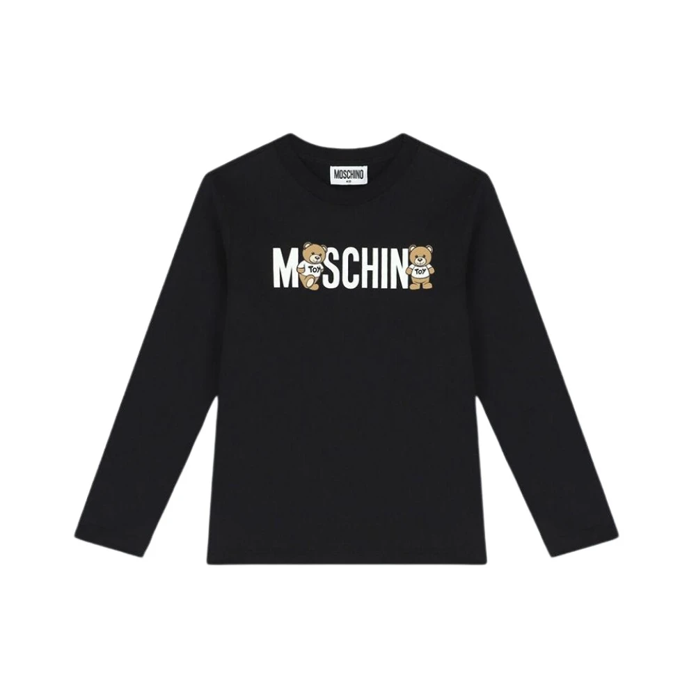 Moschino Långärmad Logo Print T-shirt Black, Pojke