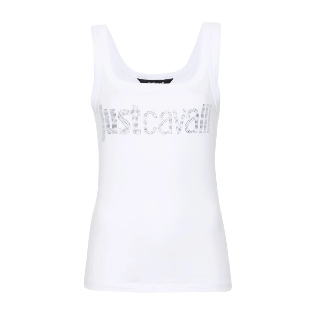 Just Cavalli Witte Jersey Stretch Top White Dames