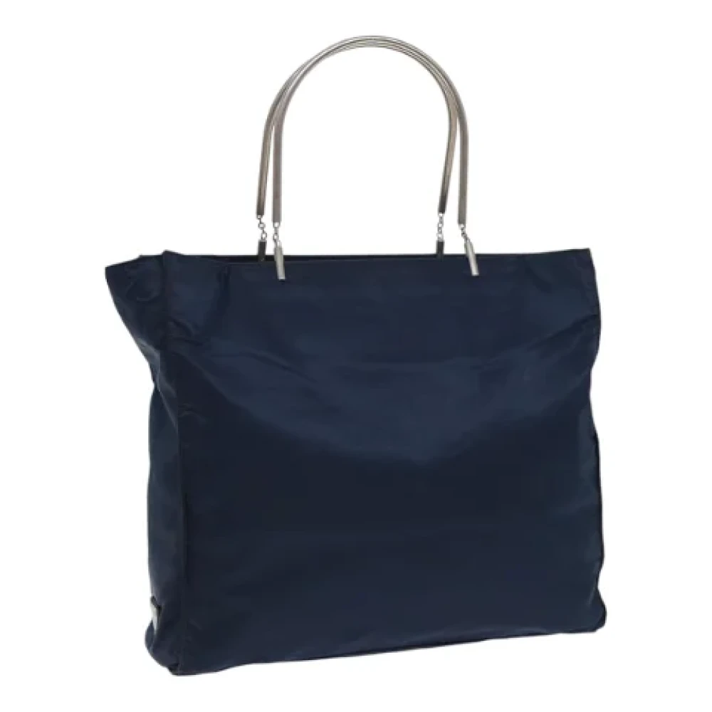 Prada Vintage Pre-owned Nylon handbags Blue Dames