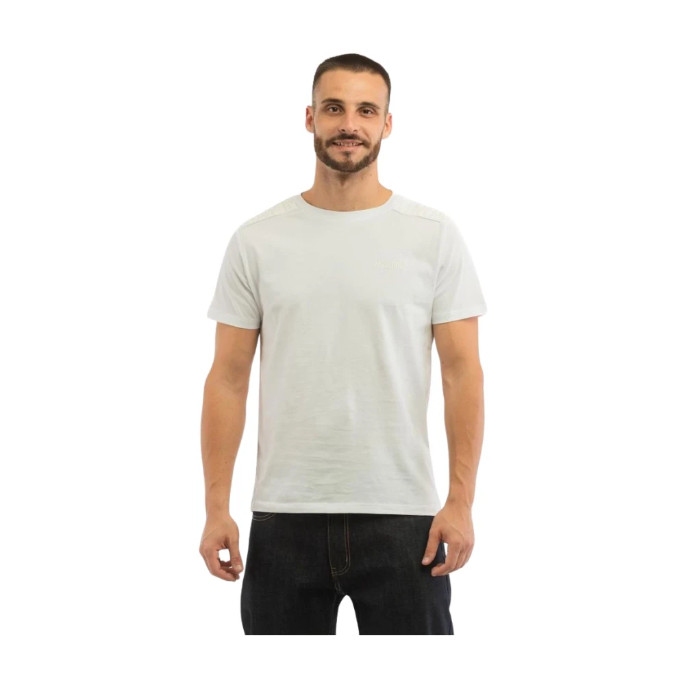 Moschino Homme Blanc Tops, Taille: L Logo T-Shirt