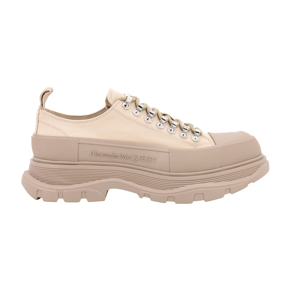 Alexander Mcqueen Men's Beige Sneakers, 7 Uk, Canvas Trainers - Tread Slick