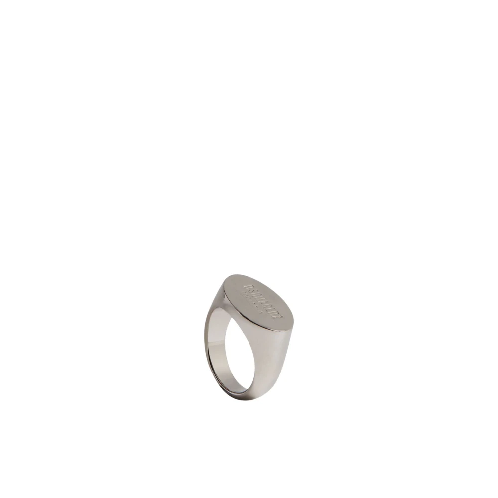 Dsquared2 Uomo Grigio - Anello A Catena Con Tag - Accessories - M