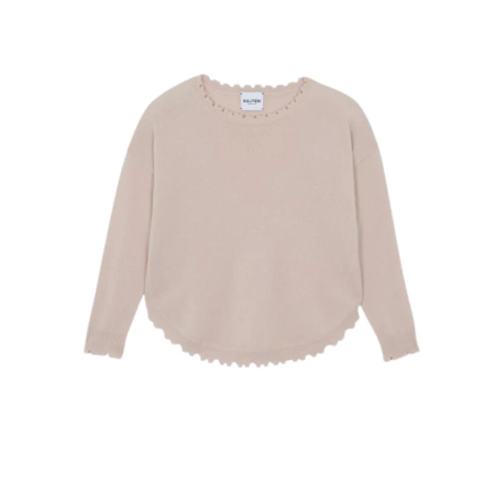 Kujten Luxe Cashmere Gebreide Trui Pink Dames