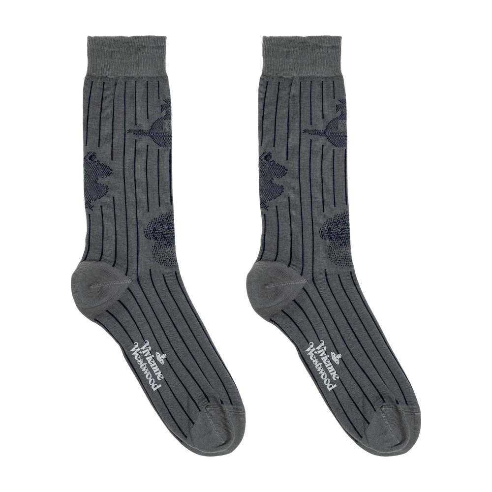 Vivienne Westwood Sokken met logo Gray Heren