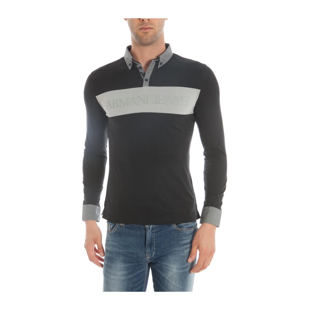 Armani Jeans Men's Black Polo Shirts, M, Polo Shirt