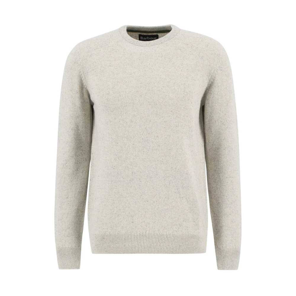 Barbour Men's Grey Essential Tisbury Crew Pullover Sweater