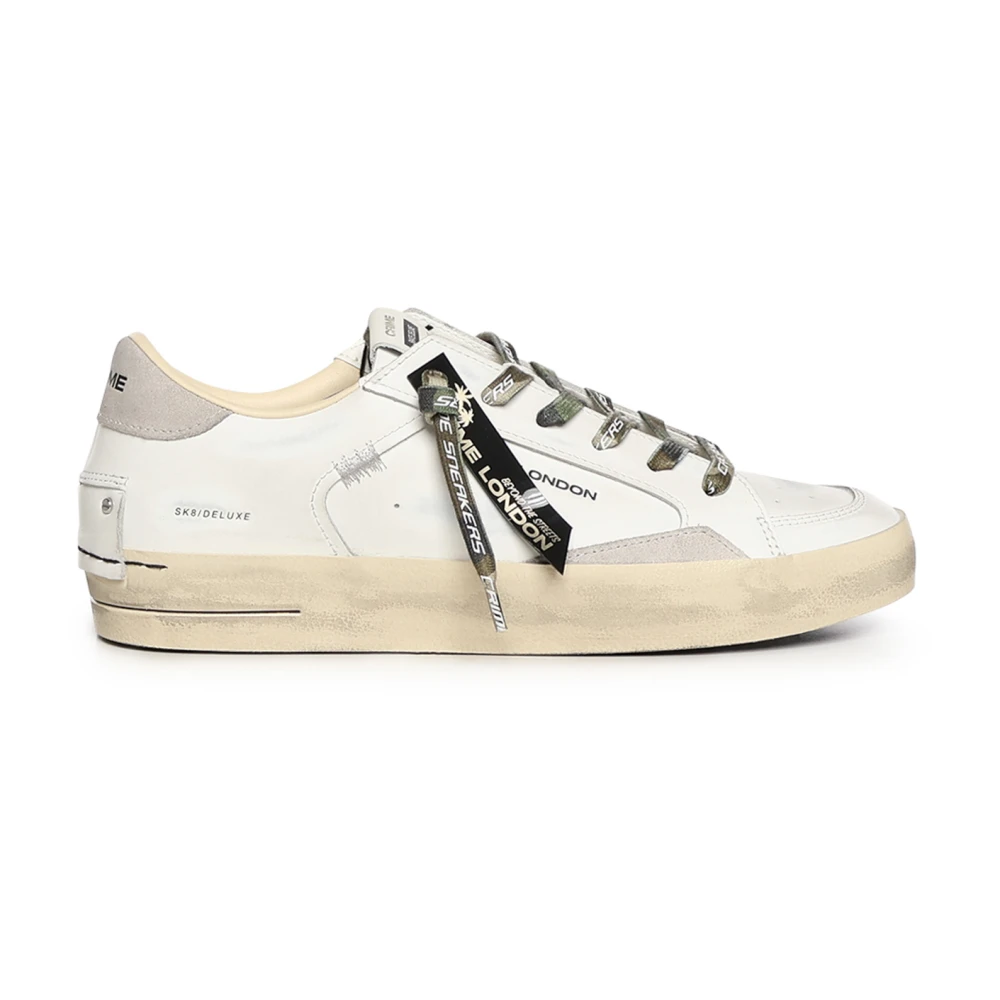 Crime London Men's White Sk8 Deluxe - Sneakers - 9 Uk - Shoes