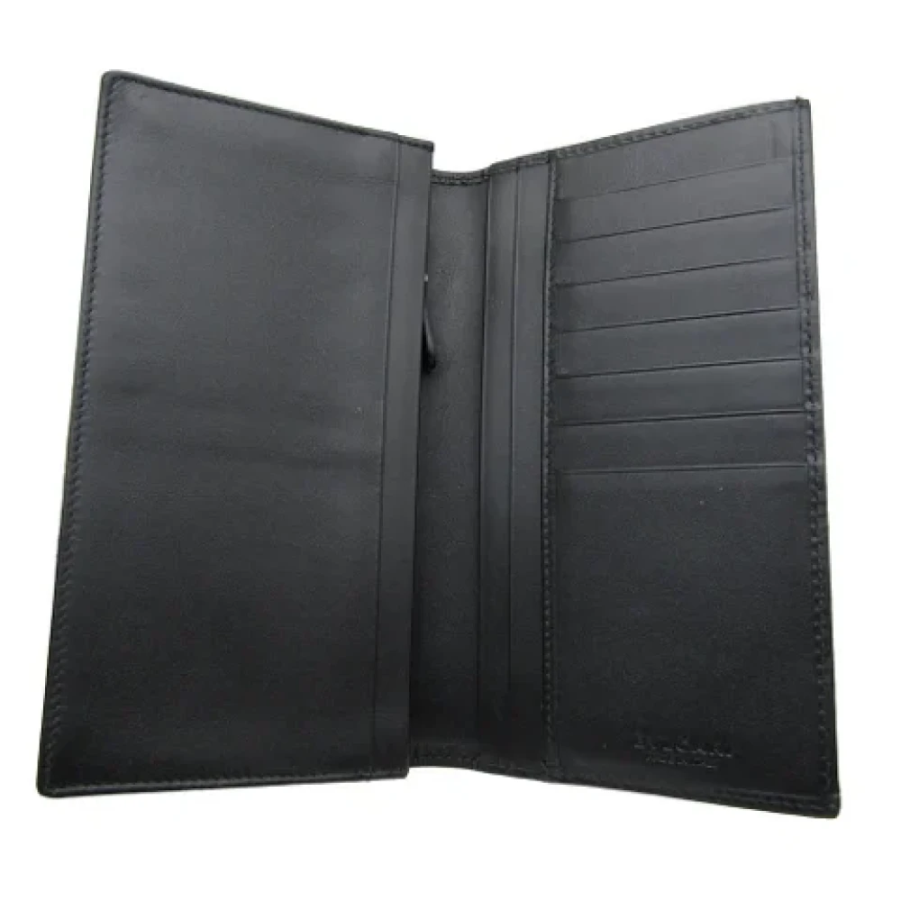Bvlgari Vintage Pre-owned Leather wallets Black Dames