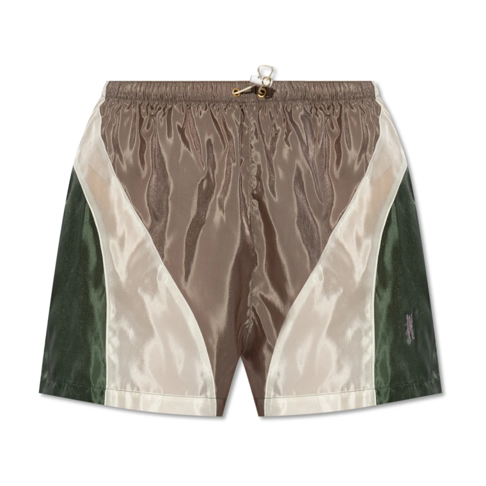 Palm Angels Shorts met logo Green Dames