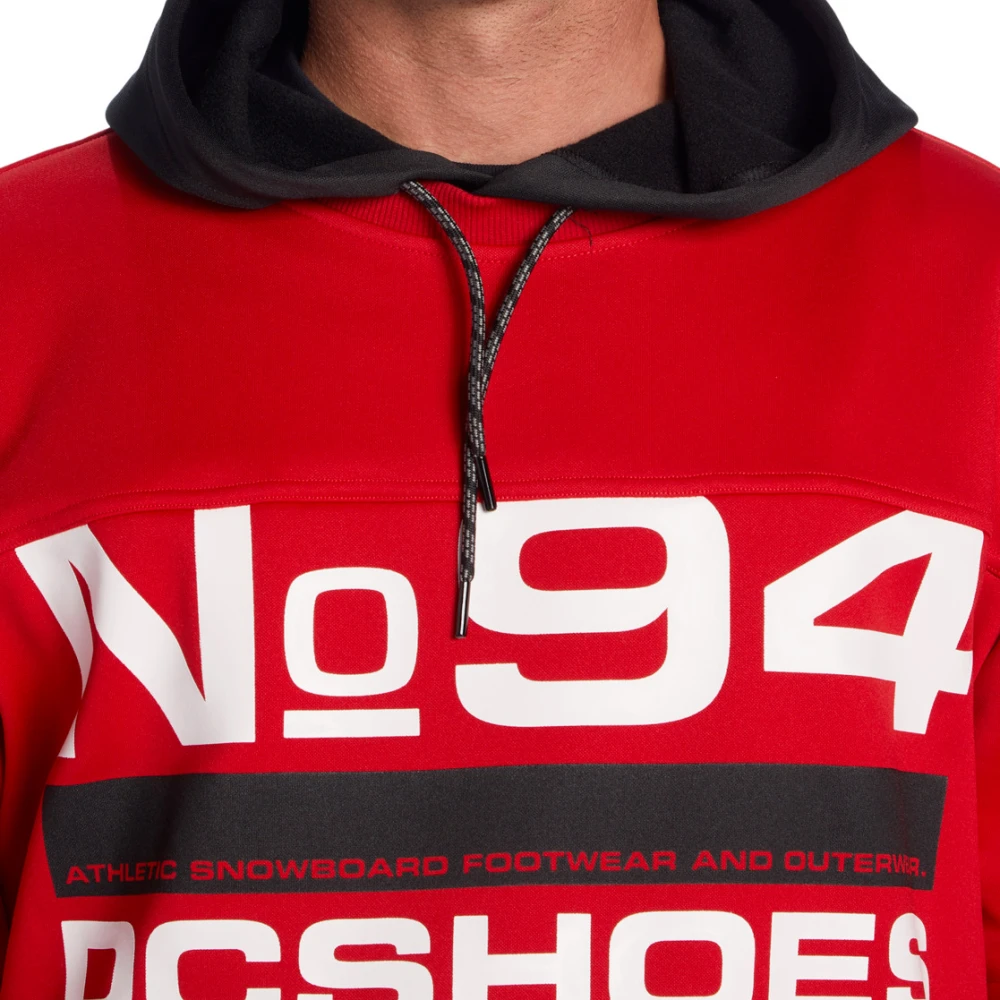 DC Shoes Rode Sweater met Afneembare Capuchon Red Heren