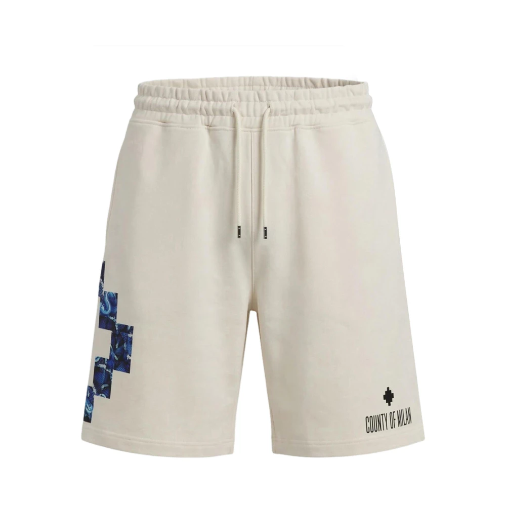 Marcelo Burlon Men's Beige Bermuda Casual - Casual Shorts - S - Shorts
