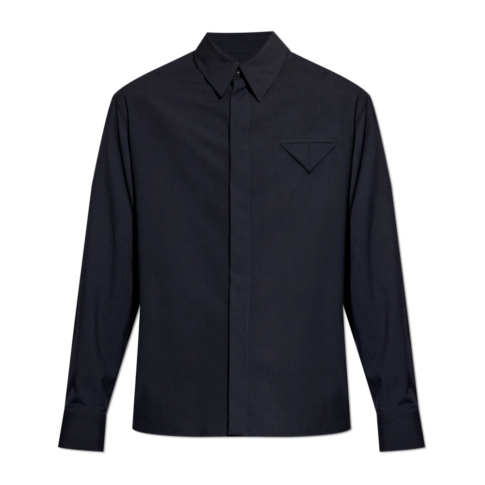 Bottega Veneta Wollen shirt Blue Heren
