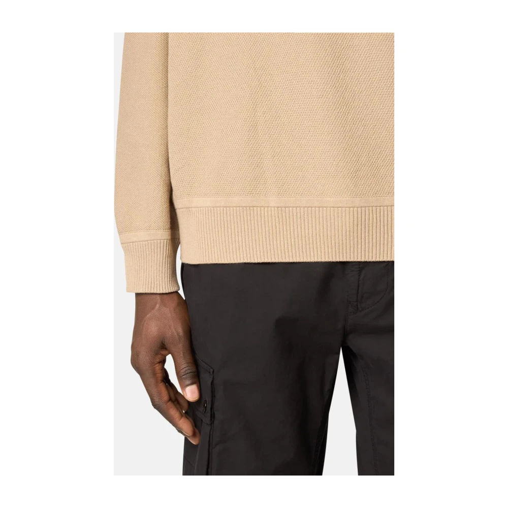 Stone Island Witte Sweaters voor Mannen Beige Heren