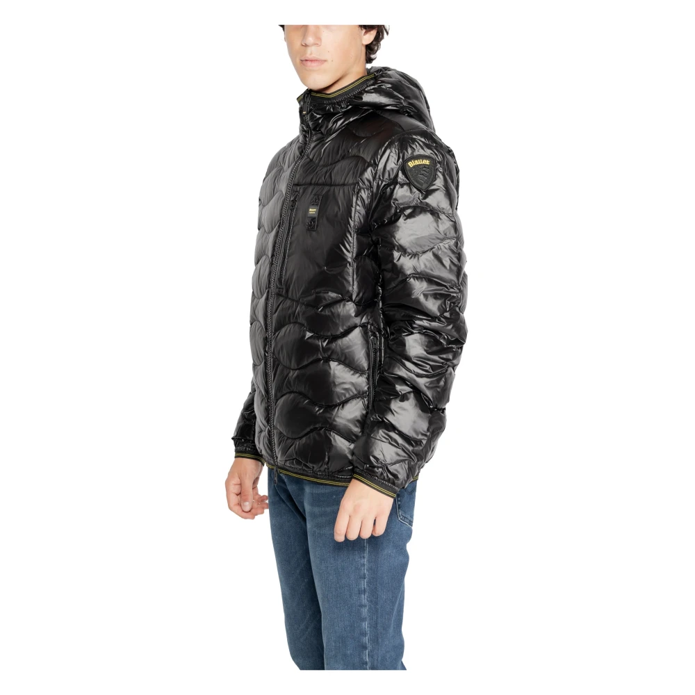 Blauer Zwarte Zip-up Hoodie Jas Mannen Black Heren