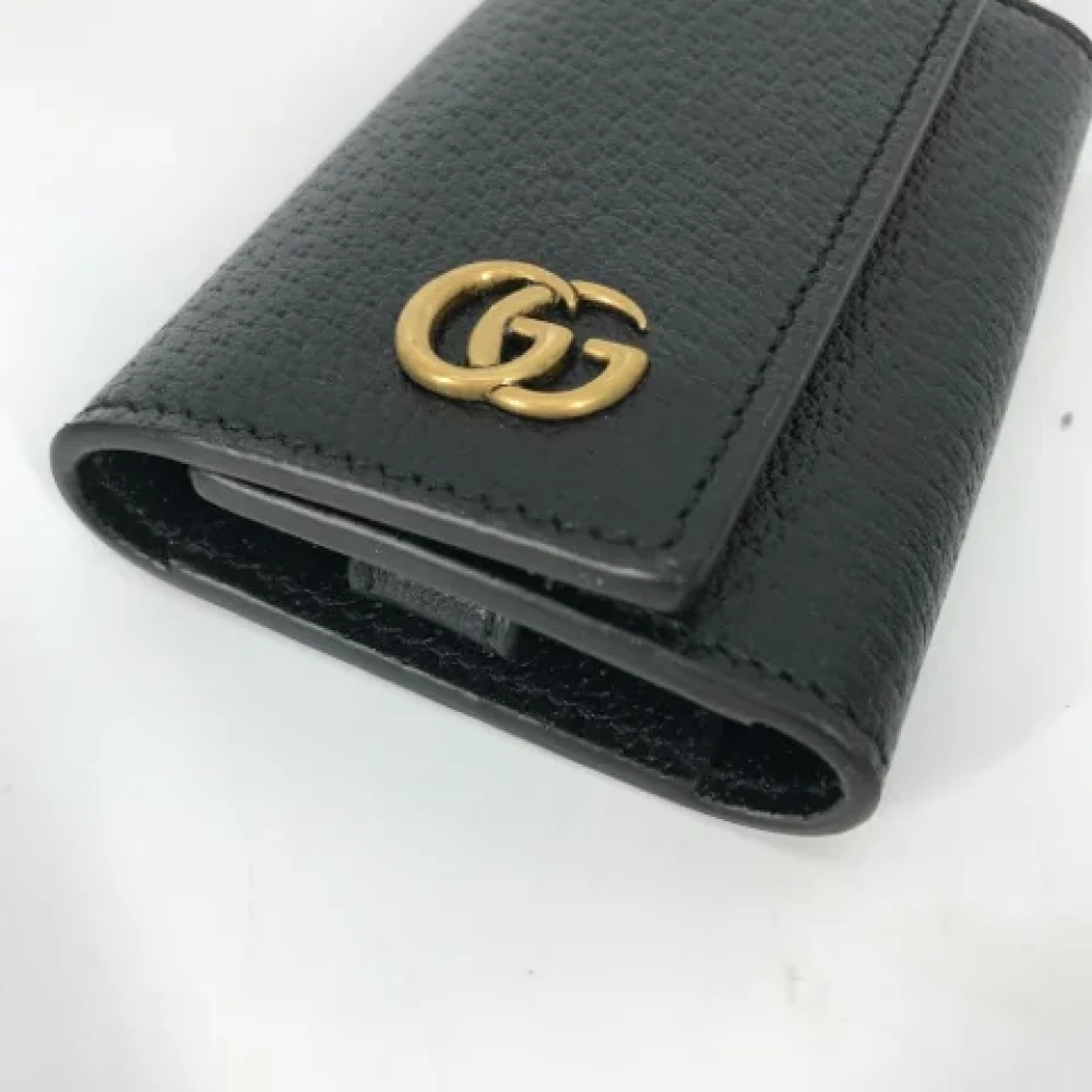 Gucci Vintage Pre-owned Leather key-holders Black Dames