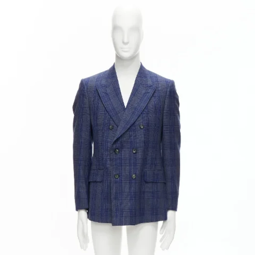 Alexander McQueen Pre-owned Wool outerwear Blue Dames