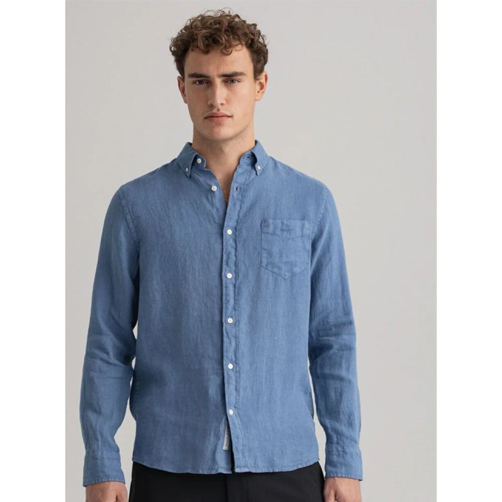 Gant Regular Fit Overhemd Blue Heren