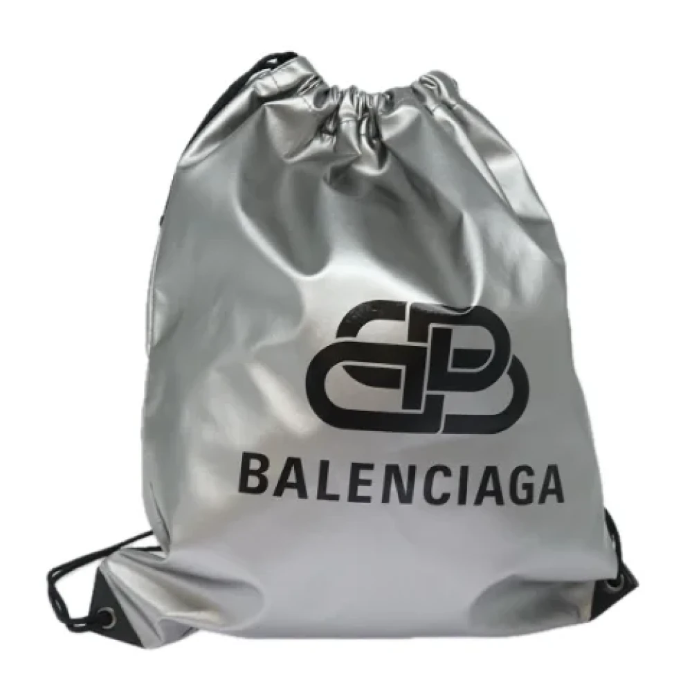 Balenciaga Vintage Pre-owned Nylon backpacks Gray Dames